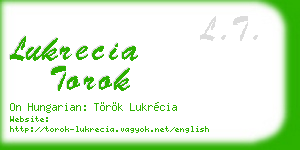 lukrecia torok business card